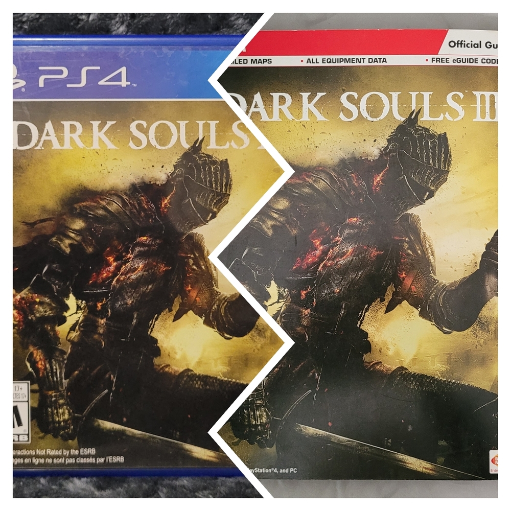 PS4 | Dark Souls III Duo Set | Game Disc + Case + Prima Official Game Guide